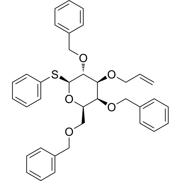 Gal[246Bn,3All]-β-SPh (Phenyl 3-O-allyl-2,4,6-tri-O-benzyl-1-thio-β-D-galactopyranoside) 1017587-57-